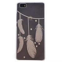 For Huawei Case / P8 / P8 Lite Transparent Case Back Cover Case Feathers Hard PC Huawei Huawei P8 / Huawei P8 Lite