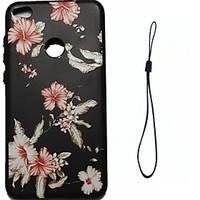 For Huawei P8 Lite (2017) P10 Case Cover Flower Pattern Fuel Injection Relief Plating Button Thicker TPU Material Phone Case P10 Lite P10 Plus