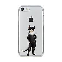 for transparent pattern case back cover case cartoon lovely cat soft t ...