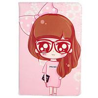 For Apple iPad Mini1 2 3/4 Case Cover with Stand Flip Pattern Full Body Case Sexy Lady Flower Hard PU Leather