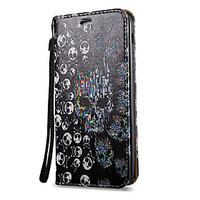 For Samsung Galaxy A7 A5 A3(2017) Case Cover Skeleton Pattern 3D Painted Relief Super Strong Magnetic Adsorption PU Material Phone Case A5 A3(2016)