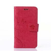 For Samsung Galaxy Case Card Holder / Wallet / with Stand / Flip / Embossed Case Full Body Case Butterfly PU Leather Samsung S