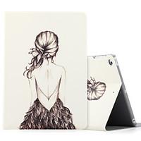 For Apple iPad (2017) iPad Air 2 iPad Air Case Cover with Stand Flip Pattern Full Body Case Sexy Lady Hard PU Leather