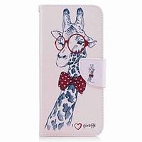 For Samsung Galaxy S8 Plus S8 Case Cover Card Holder Wallet with Stand Flip Pattern Case Full Body Case Giraffe Hard PU Leather