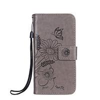 For Phone 7 7 Plus Case Cover Card Holder Wallet Embossed Full Body Case Flower Butterfly Hard PU Leather fori 6s 6 Plus 6S 6 SE 5S 5