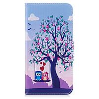 for iphone 7plus 7 phone case pu leather material two owls pattern pai ...