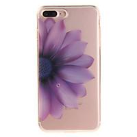 For iPhone 7 7Plus 6s 6Plus SE 5S 5 Case Cover Purple Half Flower Pattern IMD Process Painted TPU Materia Phone Case