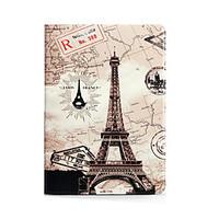 For Apple iPad (2017) iPad Air 2 iPad Air with Stand Flip Pattern Full Body Case Eiffel Tower Hard PU Leather