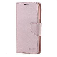 For Samsung Galaxy Case Card Holder / Wallet / with Stand / Flip Case Full Body Case Solid Color PU Leather Samsung S6 / S5