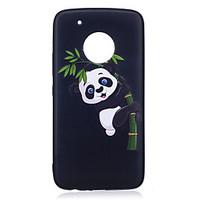 For Moto G5 Plus G5 Case Cover Panda Pattern Painted Embossed Feel TPU Soft Case Phone Case
