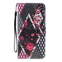 For iPhone 7Plus 7 PU Leather Material Flower Pattern Wallet Section Phone Case for 6 Plus 6S 5 SE