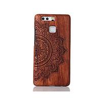 For Shockproof Embossed Pattern Case Back Cover Case Mandala Hard Solid Wood for Huawei P9 Huawei P9 Lite