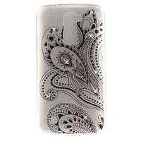 For LG K10 K7 Case Cover Half Flower Pattern HD Painted Drill TPU Material IMD Process High Penetration Phone Case K8