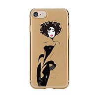 For iPhone 7 Cartoon Beautiful Girl TPU Soft Ultra-thin Back Cover Case Cover For Apple iPhone 7 PLUS 6s 6 Plus SE 5s 5 5C