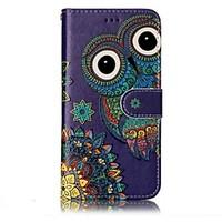 For LG G6 Case Cover Owl Pattern Shine Relief PU Material Card Stent Wallet Phone Case