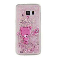 For Samsung Galaxy S7 edge S7 S6 edge S6 S5 Case Bear Pattern Quicksand Small Fresh Sand TPU Material Phone Case