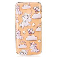 for Samsung A3(2017) A5(2017) Translucent Case Back Cover Case flower butterfly unicorn pattern Soft TPU A7(2017)
