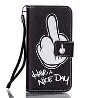 For iPhone 5 Case Wallet / Card Holder / with Stand / Flip / Pattern Case Full Body Case Word / Phrase Hard PU Leather iPhone SE/5s/5