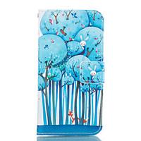 for Samsung Galaxy A3 A5 2017 Blue Tree Leather Wallet for Samsung Galaxy A5 A7 A3 A5 A7 2016 2017