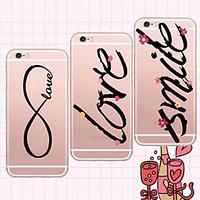 For iPhone 6 Case / iPhone 6 Plus Case Transparent / Pattern Case Back Cover Case Word / Phrase Soft TPUiPhone 7 Plus / iPhone 7 / iPhone