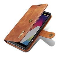 For LG G6 V20 Case Cover Card Holder Wallet with Stand Flip Magnetic Full Body Solid Color Hard Genuine Leather