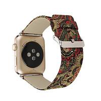 for apple watch 1 2 floral silk effect genuine leather watch strap