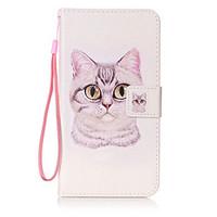 For Samsung Galaxy J7 J5 J3 J1 (2016) J1Mini I9060 ON5 Case Cover Cat Pattern Painting Card Stent PU Leather