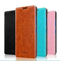 For Nokia Case with Stand / Flip Case Full Body Case Solid Color Hard Genuine Leather Nokia Nokia Lumia 640 / Nokia Lumia 640 XL