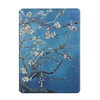 For Apple iPad 2 3 4 Case Cover Apricot Flowers Pattern PU Leather Stent Flat Shell