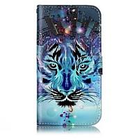 For Samsung Galaxy A3 A5 (2017) Case Cover Wolf Pattern Shine Relief PU Material Card Stent Wallet Phone Case