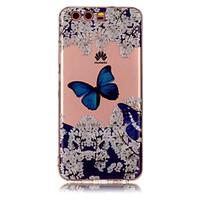 For Huawei P8 Lite (2017) P10 Lite TPU Material IMD Process Blue Butterfly Pattern Phone Case P10 P9 Lite P8 Lite