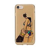 For Transparent Pattern Case Back Cover Case Sexy Lady Soft TPU for IPhone 7 7Plus iPhone 6s 6 Plus iPhone 6s 6 iPhone 5s 5 5E 5C