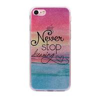 For Apple iPhone 7 7Plus Case Cove Beach Pattern Flash Powder IMD Process TPU Material Phone Case iPhone 6 6S Plus SE 5S 5