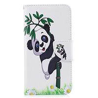 for huawei p10 p9 lite case cover panda pattern pu material card stent ...