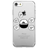 For iPhone 7 Plus 7 Case Cover Eco-friendly Cartoon Transparent Pattern Back Cover Case Cartoon Word / Phrase Soft TPU for iPhone 6s 6 5s SE 5 6sPlus