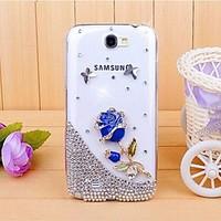 for samsung galaxy note rhinestone transparent pattern case back cover ...