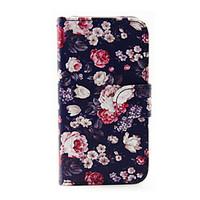 For Samsung Galaxy Case Card Holder / Wallet / with Stand / Flip Case Full Body Case Flower PU Leather Samsung J5 (2016) / J1 (2016)