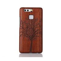 For Shockproof Embossed Pattern Case Back Cover Case Tree Hard Solid Wood for Huawei P9 Huawei P9 Lite