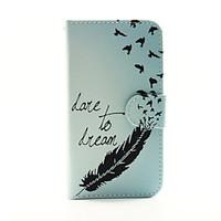 For Samsung Galaxy Case Wallet / Card Holder / with Stand / Flip Case Full Body Case Feathers PU Leather SamsungS6 edge plus / S6 edge /