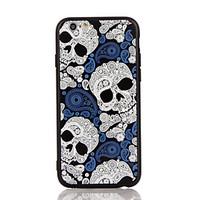For Apple iPhone 7 7 Plus iPhone 6s 6 Plus Case Cover The Skull Pattern 3D Relief Plastic Back Shell TPU Frame Cases