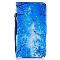 For Samsung Galaxy A3 A5 (2017) Case Cover Blue Woods Pattern Painted Card Stent PU Material Phone Case A5 (2016)