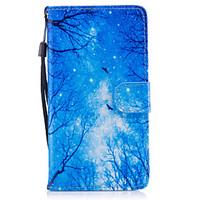 For Samsung Galaxy J3 J5 (2017) Case Cover Blue Woods Pattern Painted Card Stent PU Material Phone Case J5 (2016) J3 J5