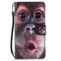 For Huawei P8 Lite (2017) P9 Lite Case Cover Monkey Pattern Painted Card Stent PU Material Phone Case Mate 9 Honor 5C Honor 8 Honor 7