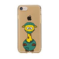 For iPhone 7 Lovely Giraffe TPU Soft Ultra-thin Back Cover Case Cover For Apple iPhone 7 PLUS 6s 6 Plus SE 5s 5 5C