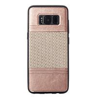 For Samsung Galaxy S8 Plus S8 TPU Material Plating Button Two-Color Weave Pattern Paste Skin Phone Case S7 Edge S7 S6 Edge S6