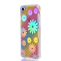 For Apple iPhone 7 Plus 7 Case Cover Shockproof Plating Translucent Pattern Back Cover Color Gradient Flower Soft TPU 6s Plus 6 Plus 6s 6