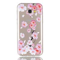 For Samsung Galaxy A5 A3 (2017) Case Cover Peach Blossom Pattern Relief Dijiao TPU Material High Through The Phone Case