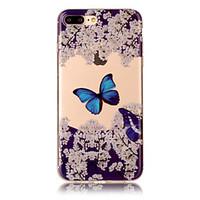 For iPhone 7 Plus 7 TPU Material IMD Process Blue Butterfly Pattern Phone Case 6s Plus 6 Plus 6S 6 5S 5 SE 5C