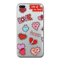 For iPhone 7 Plus 7 Case Cover Transparent Pattern Back Cover Case Word / Phrase Heart Soft TPU for iPhone 6s Plus 6s 6 Plus 6 5s 5 SE