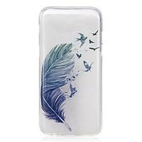 For Samsung Galaxy A5(2017) A3(2017) Case Cover Feathers Pattern High Permeability TPU Material IMD Craft Phone Case